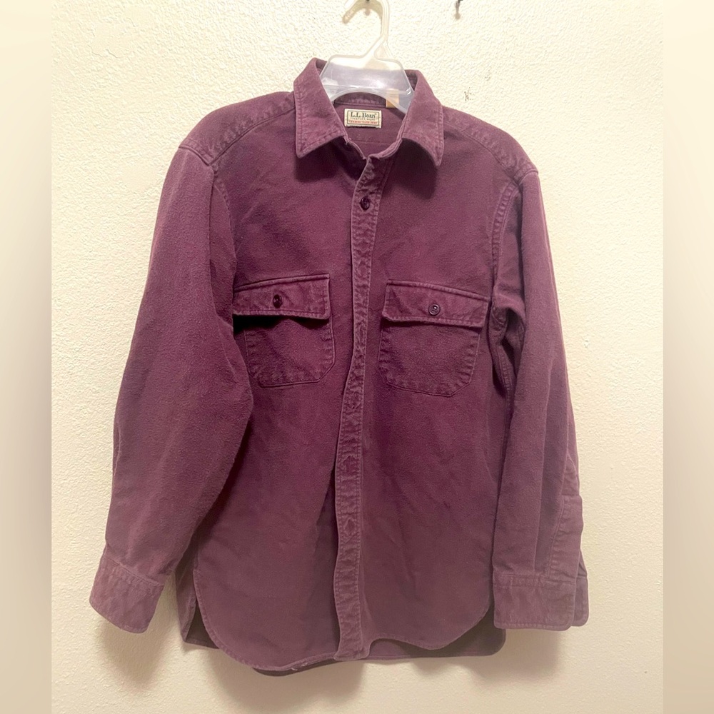 L.L. Bean chamois (like heavy flannel) cozy work shirt/shacket